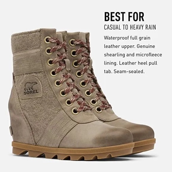 Sorel Lexie wedge khaki II boot - Picture 3 of 3